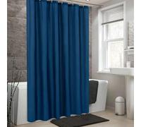 AEKDCL Rideau Douche Anti Moisissure en PEVA 160x160cm/63x63in(WxH) Bleu foncé Rideau de Douche Tissu Polyester Imperméable Lavable en Machine pour Baigoire Angle Salle de Bain avec 12 Crochets