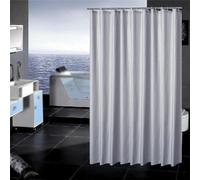 AEKDCL Rideau Douche Anti Moisissure en PEVA 170x170cm/67x67in(WxH) Gris Clair Rideau de Douche Tissu Polyester Imperméable Lavable en Machine pour Baigoire Angle Salle de Bain avec 12 Crochets