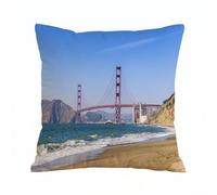 AELKSP Housse Coussin,Vue panoramique du Golden Gate Bridge San Francisco Californie États-Unis.,40x40 cm,Lot de Coussin Taie d'oreiller Décoratif Canapé pour Chambre, Canapé, Chaise, Lit,Jardin