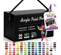 Aemmbon Mon Petit Curieux Feutre Acrylique, Zéro Traversée，96(192color) | Marqueurs Peinture Acrylique 2 En 1 Pour Coloriage Et DIY Créatifs, Couleurs Vives Et Opaques, Pour Papier, Bois, Pierre