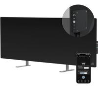 AENO LED Premium Eco Panneau Chauffant Infrarouge 700W - Chauffage intelligent à faible consommation avec thermostat et WiFi, verre trempé, mural ou sur pied, design moderne, Reddot Winner 2023, Noir
