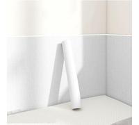 Aeovot Papier Peint Thermique Adhesif Mural - Rouleau Isolant Thermique Autocollant Anti Humidité Imperméable Phonique 3D Anti-Collision Coussin Revetement Mural Panneaux Muraux(Blanc,50cmx3m)