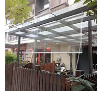 Aeovot Store Enrouleur Exterieur en PVC Transparent, Rideau à Enroulement Imperméable Coupe-Vent à Poussière à Isolation Thermique, Étanche Volets Roulants pour Jardin Balcon Terrasse(180x200 cm)