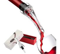 Aérateur à vin avec bec verseur anti-goutte - Transparent/Noir