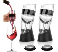 Aérateur à vin et carafe, lot de 2 pièces avec embout standard et filtre pour vin rouge