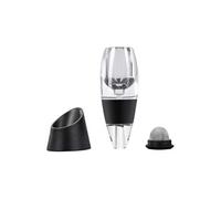 Aérateur à vin transparent,Aiorber aérateur rapide, filtre anti-gouttes intégré, portable, idéal pour la maison et les réceptions, noir
