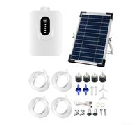 Aérateur Bassin 6000mAh USB Charge Rapide Aérateur Bassin 6000mAh | Panneau 6W haute efficacité, pour idéal étangs 5㎡, fonctionnement silencieux, ABS
