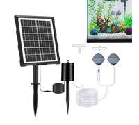 Aérateur de Bassin Extérieur Oxygénateur d'Aquarium à Énergie Solaire | Oxygénateur Imperméable Silencieux Avec Tuyau Et Pierre À Bulles Pour Bassin Jardin Extérieur
