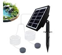 Aérateur de bassin solaire - Pompe à air à faible bruit avec batterie de 2000 mAh, diffuseur d'oxygène pour bassins extérieurs, aquarium, hydroponie, jardin, cour, système d'aération de pêche à