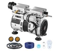 VEVOR Aérateur de Bassin 590 W Système d'Aération Lac jusqu'à 1,2 hectare Pompe à Air Étang Extérieure pour Circulation Oxygène en Eau Profonde, avec Compresseur Air, Diffuseur, Tuyau Lesté 30,5 m