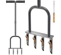 Aérateur de gazon à 4 lames, 94 cm, manuel, avec désherbeur