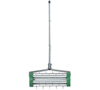 Aérateur de gazon - Aérateur de gazon manuel - Pour pelouse et jardin - Ventilation du sol - Argenté
