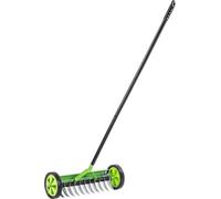 Aérateur de gazon - Aérateur manuel à roulettes - Rouleau à pointes - Poussé à la main - Pour pelouse et jardin