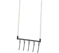 Aérateur de gazon - Appareil manuel Scarificateur/râteau à gazon - Dents métalliques - Élimine la mousse et les mauvaises herbes - Pour l'entretien du gazon