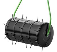 Aérateur de gazon - Rouleau à picots - Acier - Largeur de travail : 80 cm - Taille L - Vert