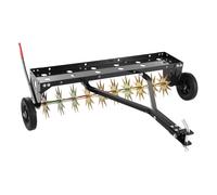 VEVOR Aérateur de Gazon Tracté 100 cm Aérateur à Pointes pour Tracteur Tondeuse, Entretien Pelouse Jardin, avec Attelage Universel et Roues, Résistant à la Rouille, Plateau de Lestage jusqu'à 54,43 kg