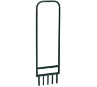 vidaXL Aérateur de pelouse 5 dents creuses vert acier enduit de poudre