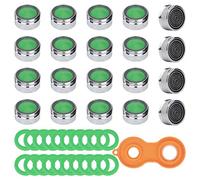 Aérateur de Robinet M24 Filtre à Robinet avec Joints en Caoutchouc et aérateur Mousseur Robinet pour Lavabo de Salle de Bain et Cuisine Diamètre Extérieur 24 mm 20 Pièces