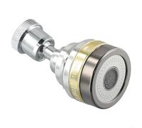 Aérateur de Robinet Pivotant 360° avec 2 Jets - Économiseur d'Eau Cuisine Lavabo - Adaptateur 20mm 24mm (5.7CM)