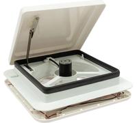 Aérateur de toit pour camping-car - Ventilateur de toit 12 V - Débit d'air de 30 m³/min - Inversible - Éclairage LED - Silencieux (33 dB) - Blanc