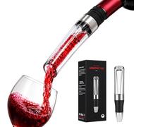 Aérateur de Vin 13 cm, Bec Verseur Aérateur Anti-Goutte | Vin Carafe à Décanter, Fabriqué en Acier Inoxydable AS et Silicone, Révéler les Arômes, pour la Plupart Des Bouteilles