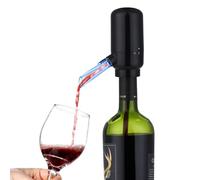 Aérateur Électrique de Vin NK/Décanteur de Vin Automatique - Distributeur avec bouton ON/OFF, Aération instantanée du vin, Comprend un tuyau en silicone, 4 piles AAA, Installation facile, Noir