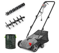 Aérateur électrique scarificateur LEHMANN LGAAR-1530, cultivateur pour gazon, 1500 W à 2500 W, réglage en hauteur, bac de ramassage 30 L