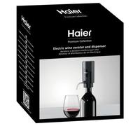 Haier - Aérateur et distributeur de vin électrique 2 en 1, aération optimale du vin rouge pour une saveur enrichie, distributeur électrique pour un service propre et élégant