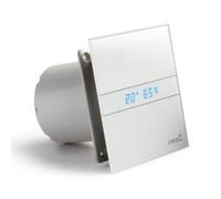 Aérateur extracteur d'air simple flux, fonction minuterie, Plaque avant en verre blanc (E120GTH)