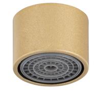 Aérateur mousseur+ bague F22x100 en laiton gold EUROSANIT