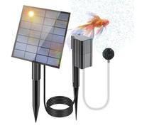 Aérateur solaire bassin - 2,5W/7V - 0,6L/min - pierre à bulles - piquet - 3m câble - 1,5m tuyau - poisson