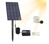 Aérateur Solaire Bassin,2W Faible Bruit IP64 Étanche - Petit Aérateur Solaire pour Bassin,pour Aquarium Et Hydroponie Et Transport Poissons Vivants Piscine Extérieure