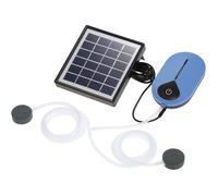 Aérateur Solaire de Bassin 1,5W, 6V 0,5 L/Min - 0,9 L/Min, Pompe à Oxygène Solaire Enfichable 3600 mAh, Aérateur d'Aquarium, Sile