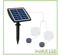 Aérateur solaire d'étang avec Tube d'oxygène et pierre à bulles, pompe à oxygène solaire 6 V 2 W 0,8 L/min pour étang, Aquarium,