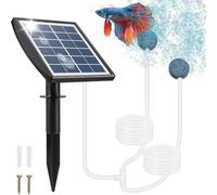 Aérateur solaire pour bassin avec batterie de 2200 mAh - Pompe à bulles efficace pour bassin et aquarium