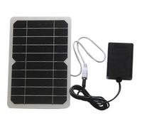 Aérateur solaire pour bassin avec pompe à air - Rendement du module jusqu'à 21 5% Port de sortie USB intégré - Aquarium - Noir 2W
