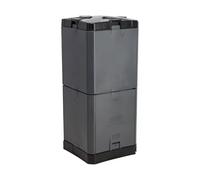 Aerobin Composteur Thermique - Compost Mûr en 3 Mois - Composteur sans Odeur pour Déchets de Cuisine et de Jardin - Système de Compostage Écologique d’Extérieur omposter (Grey)