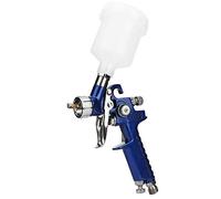 Aérographe HVLP Pistolet de retouche d'alimentation par gravité, mini pistolet de pulvérisation portable avec kit compresseur Kits peinture à l'air simple action pour gâteau passe-temps d'art(0.8mm)