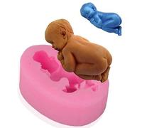 Aeromdale Moule en Silicone Fondant en Forme de Moule en Silicone pour bébé Fondant Cute Baby 3D - Idéal pour Le glaçage/Chocolat/gâteau