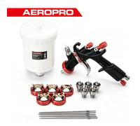 AEROPRO A610 Pistolet À Peinture LVLP Faible Surpulvérisation Pour Peinture Automobile Kit Buses 1.3 1.4 1.5 1.7 2.0 2,5mm Outil Pneumatique Pistolet À Peinture 1.5gun