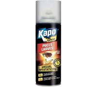 K.PRO - Spray Aérosol Puces et Larves - Diffusion Continue - Spécial Infestation - Elimine les Puces et Stoppe la Croissance des Larves - Technique Professionnelle - 200ml - 20 à 40m²