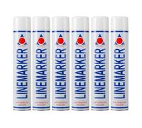 Aerosol Solutions Linemarker Spray de Marquage Blanc 750 ml, peinture de marquage au sol pour routes, parkings, entrepôts et terrains de sport, séchage rapide (lot de 6)