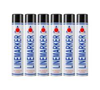 Aerosol Solutions Linemarker Spray de Marquage Noir 750 ml, peinture de marquage au sol pour routes, parkings, entrepôts et terrains de sport, séchage rapide (lot de 6)