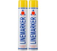 Aerosol Solutions Peinture de Marquage au Sol - Bombe Jaune 750 ml, Aérosol de Traçage Haute Visibilité, Gazon, Route - Pack de 1 (Lot de 2)