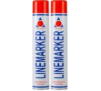 Aerosol Solutions Peinture de Marquage au Sol - Bombe Rouge 750 ml, Spray Traçage Gazon et Route, Résistante aux Intempéries - Pack de 1 (Lot de 2)