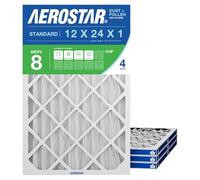 Aerostar Clean House MERV 8 Lot de 4 filtres à air plissés 30,5 x 61 x 2,5 cm, fabriqués aux États-Unis, dimensions réelles : 29 x 64 x 1,9 cm