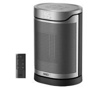DREO Atom 318, Chauffage soufflant céramique PTC, 1500 W, économe en énergie, chaleur instantanée 2 s, oscillation 70°, minuterie 12 h, 8 protections de sécurité, télécommande