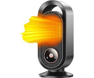 Aérotherme électrique, chauffage céramique PTC, design compact et portable, noir, EU