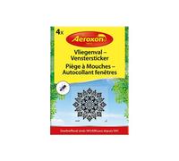 Aeroxon Vliegenval Lot de 4 autocollants Venster, jaune