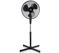 AERSON Ventilateur sur pied 40 cm | Ventilateur réglable en hauteur jusqu'à 120 cm | Débit d'air élevé et très silencieux | Éolienne avec 3 vitesses | Fonction d'oscillation env. 80°